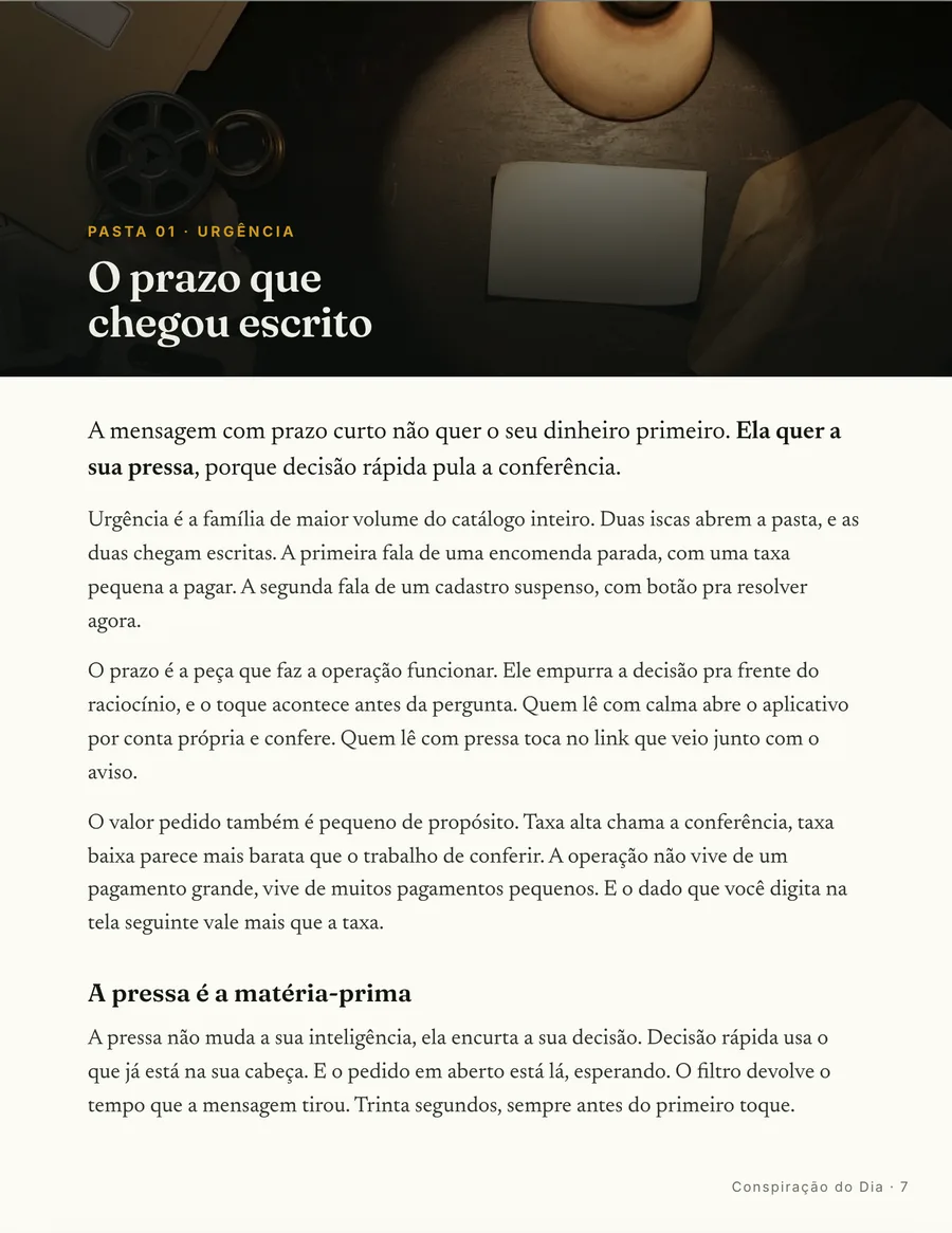 Página real do guia: Abertura de pasta